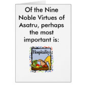 Nine Noble Virtues: Hospitality (Front)
