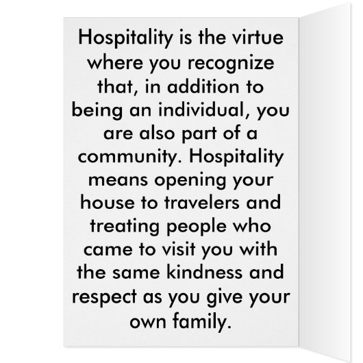 Nine Noble Virtues: Hospitality (Inside (Left))