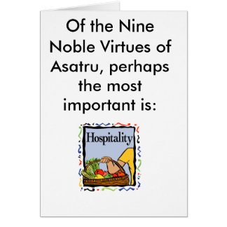 Nine Noble Virtues: Hospitality Cards