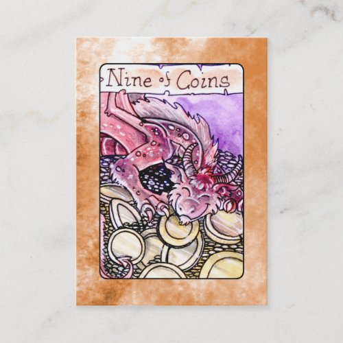 Nine of Coins Business Card Templates