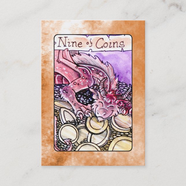 Nine of Coins Business Card (Front)