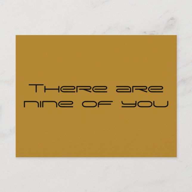 nine of you, Orphan Black quote Postcard (Front)