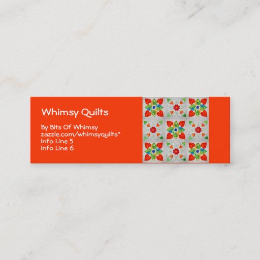 Customizable Nine Patch Heart Quilt Business Cards