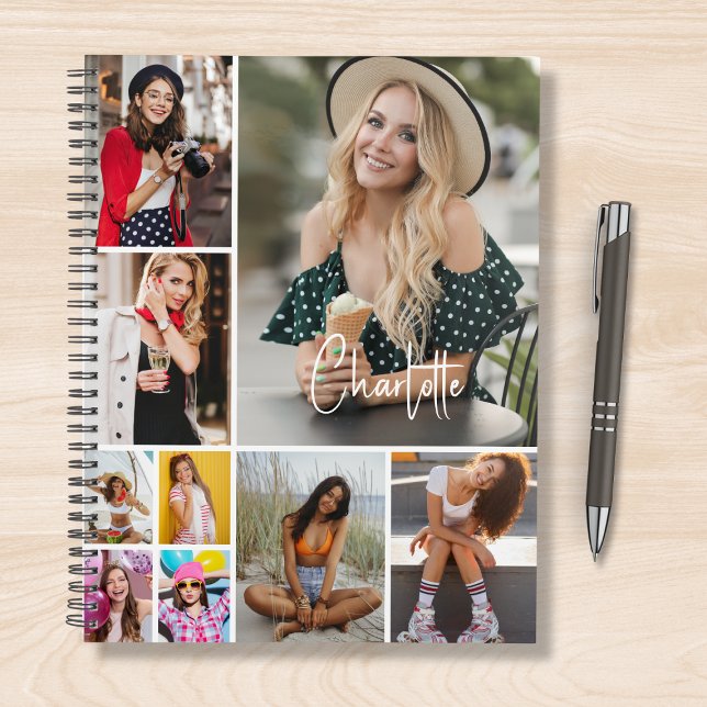 Nine Photo Collage Personalized Name Gift Planner (Creator Uploaded)