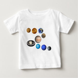 Nine Planets in the Solar System Baby T-Shirt