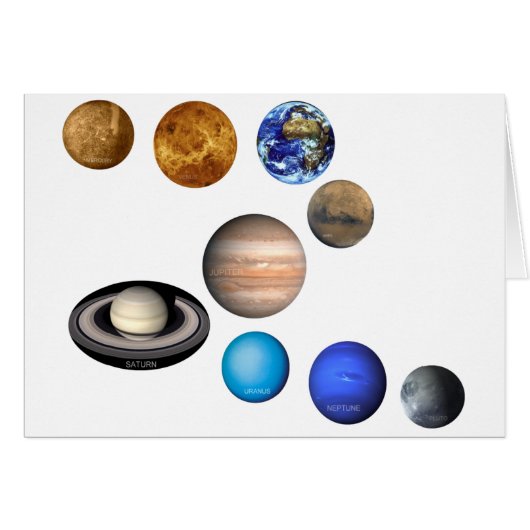 Nine Planets in the Solar System Cards (Front Horizontal)