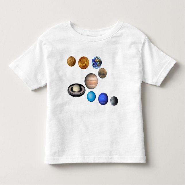 Nine planets in the solar system. Mercury,Venus, Toddler T-shirt (Front)