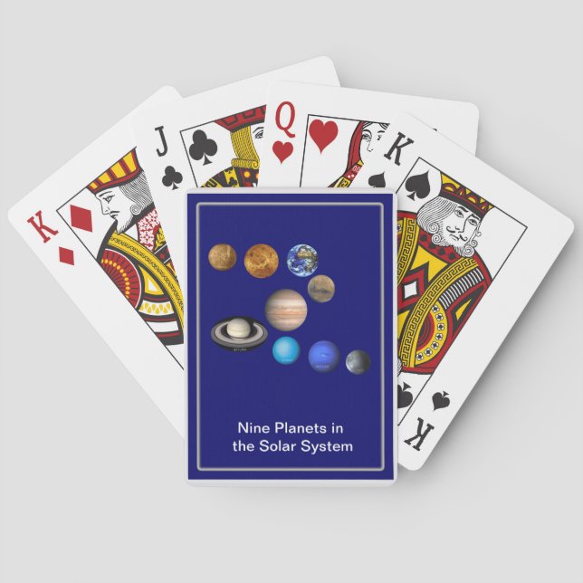 Nine Planets in the Solar System Poker Cards (Back)