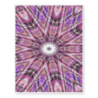 Nine-pointed kaleidiscopic art. temporary tattoos