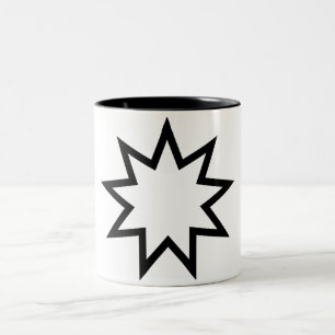 Nine-Pointed Star (Symbol of the Bahai Faith) Two-Tone Coffee Mug