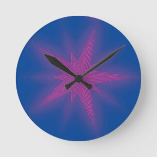 Nine Stars - Ken Gage Art Round Clock