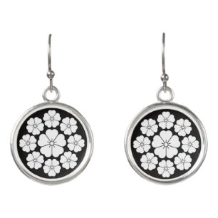 Nine stars-style cherry blossoms earrings