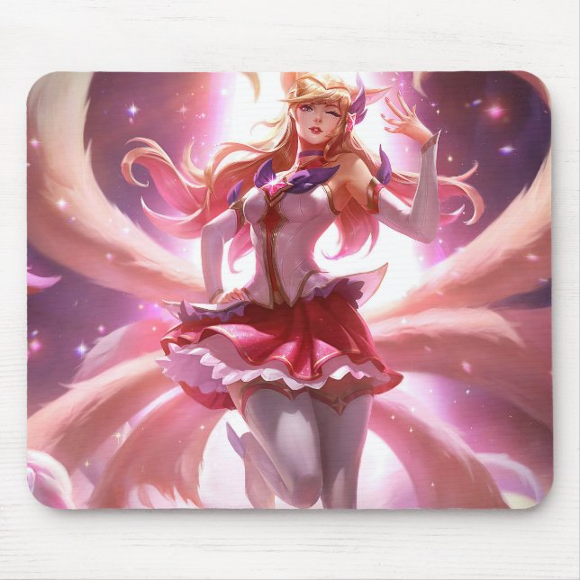 Nine Tail Fox Mousepad | Customizable Mousepad (Front)