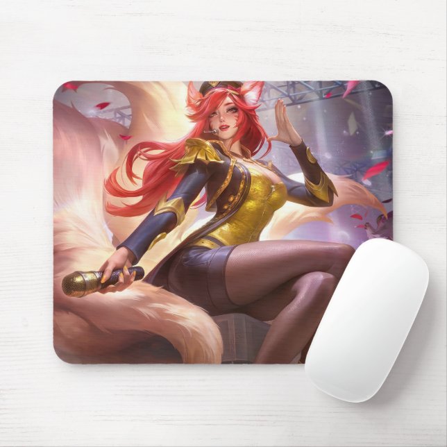 Nine Tail Fox Mousepad | Customizable Mousepad (With Mouse)