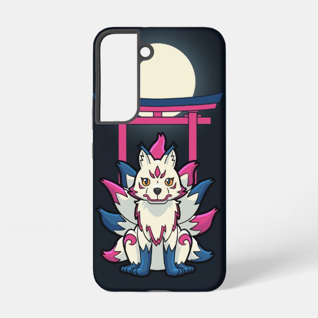 Nine-Tailed Kitsune Fox- Fun Yokai Samsung Galaxy Case (Back)