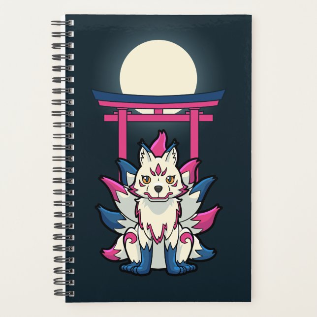 Nine-Tailed Kitsune- Japanese Fox Yokai Planner (Front)