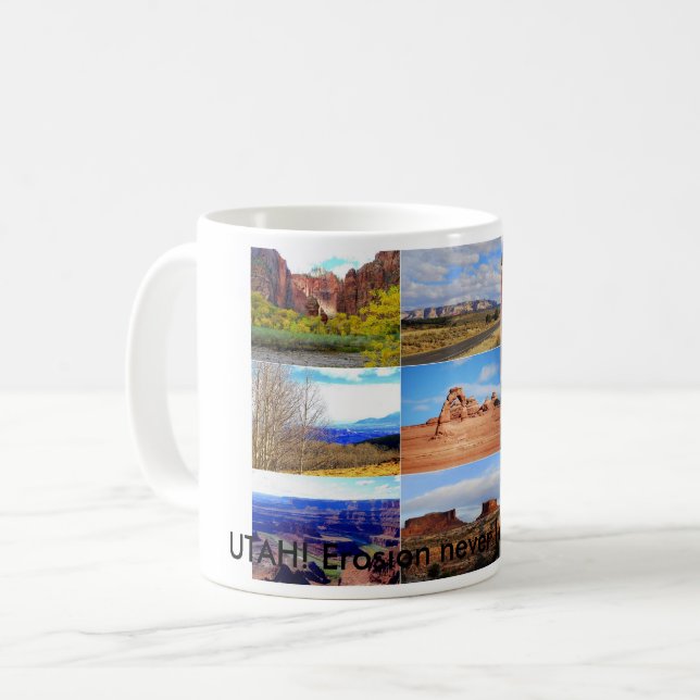 Nine Utah Landscape Icons Coffee Mug (Front Left)