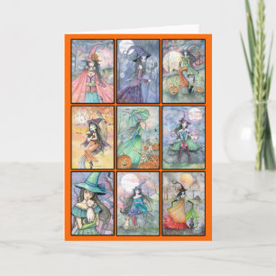 Nine Witches Halloween Card