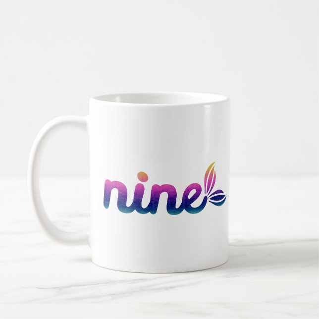 Nine word coffee mug (Left)