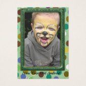 Nine Year Old  Boys Photo Cards (Front)