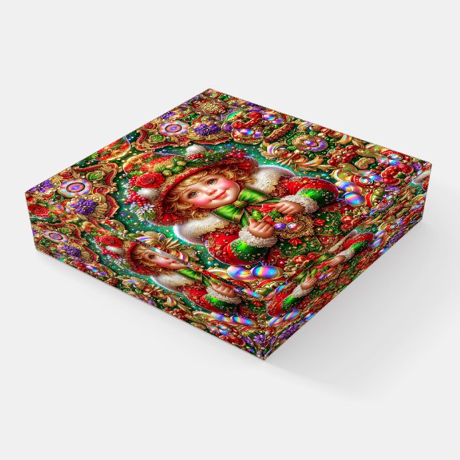 NINETEENTH CENTURY GIRL ~ CHRISTMAS ~ PAPERWEIGHT (Angled)