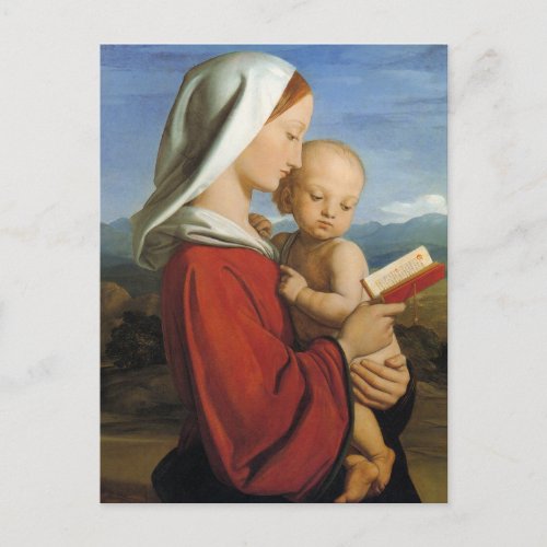 Nineteenth Century Scottish Virgin and Child Postcard