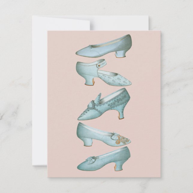 Nineteenth Century Vintage Shoes Note Card (Front)