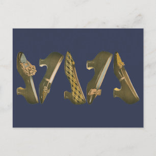 Nineteenth Century Vintage Shoes Postcard
