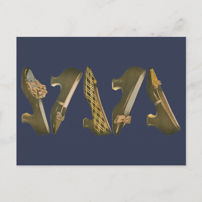 Nineteenth Century Vintage Shoes Postcard (Front)