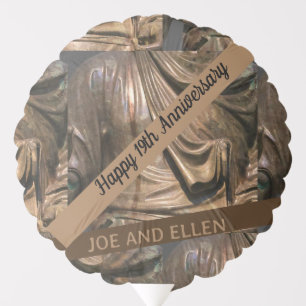 Nineteenth Wedding Anniversary bronze Balloon