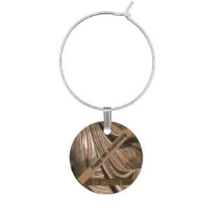 Nineteenth Wedding Anniversary bronze Wine Charm