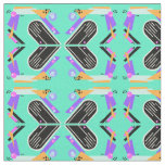 Nineties Neon Butterfly Pattern Fabric