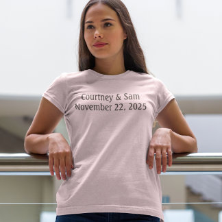 Nineties "Sponge-Painted" Neutrals Bridesmaids' T-Shirt