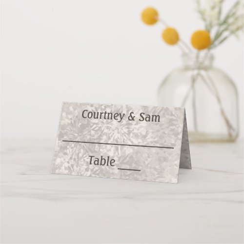 Nineties Sponge_Painted Neutrals Wedding Place Card