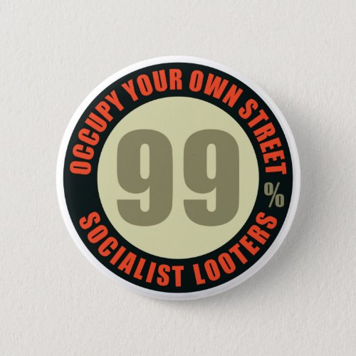 Ninety Nine Percent Socialist Looters Button