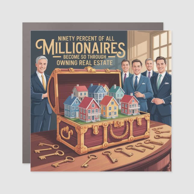 Ninety Percent Of All Millionaires Car Magnet (Front)