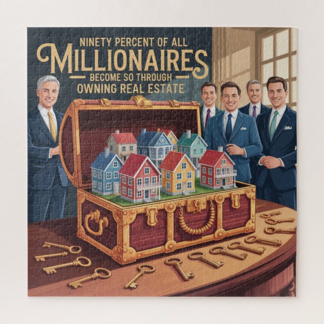 Ninety Percent Of All Millionaires Jigsaw Puzzle (Vertical)