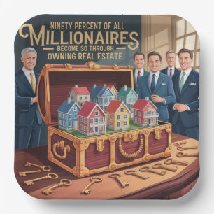 Ninety Percent Of All Millionaires Paper Plates