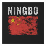 Ningbo China Flag Chinese Souvenir Faux Canvas Print at Zazzle