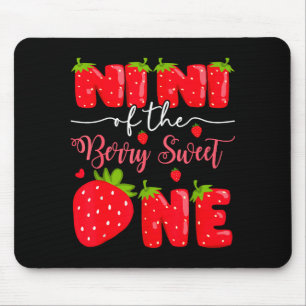 Nini Of The Berry Sweet One 1st Birthday Strawberr Mouse Pad
