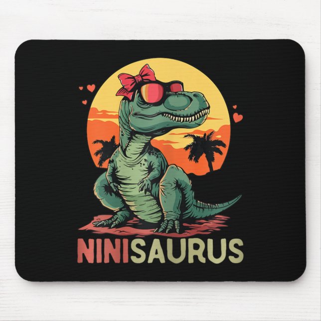 Ninisaurus Dino Dinosaur Nini-saurus T-rex Mother' Mouse Pad (Front)