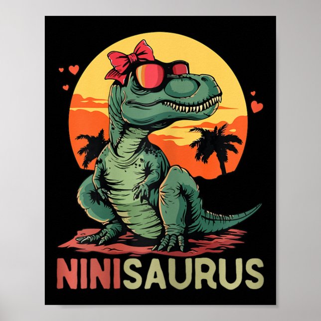 Ninisaurus Dino Dinosaur Nini-saurus T-rex Mother' Poster (Front)