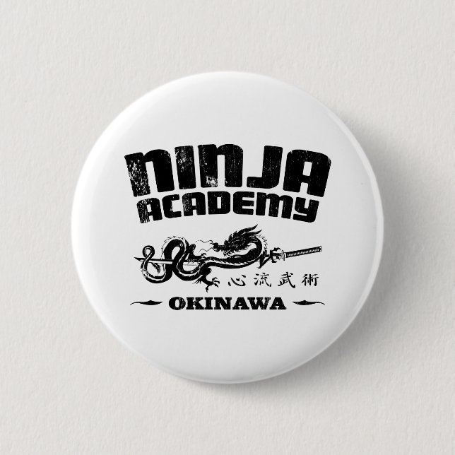 Ninja Academy Okinawa Kill Bill Button (Front)