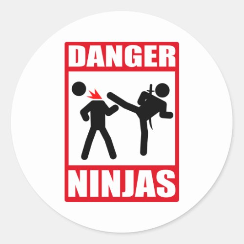 Ninja Academy Okinawa Kill Bill Classic Round Sticker