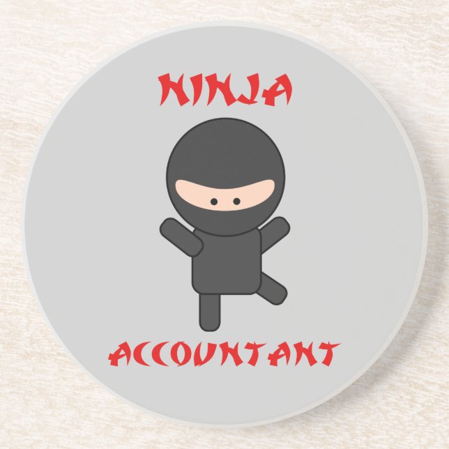 Ninja Accountant Drink Coaster (Front)