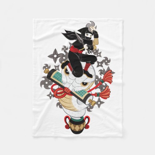 Ninja and Snake 2019 (remake) / Ninja and snake 20 Fleece Blanket