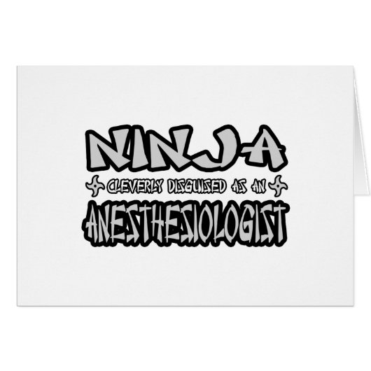Ninja...Anesthesiologist Cards (Front Horizontal)