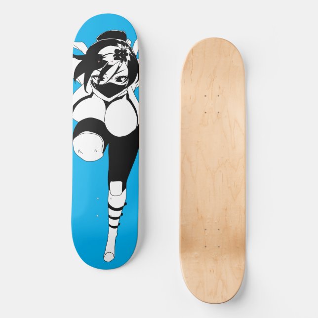 Ninja Anime Girl Skateboard Deck | Zazzle