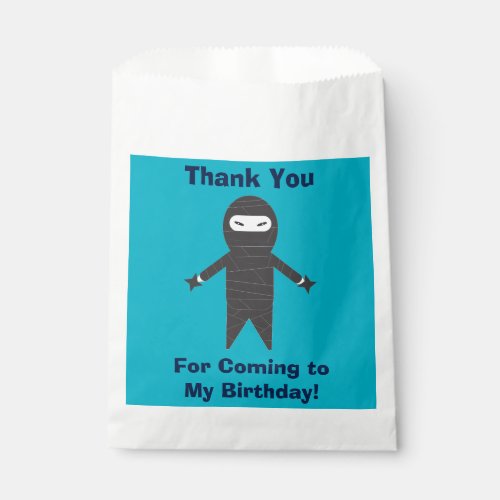 Ninja Birthday Favor Bags