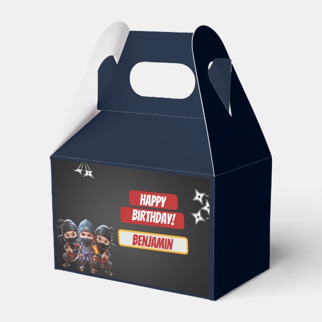 Ninja Birthday Favor Boxes (Front Side)